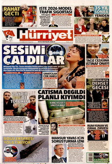HÜRRİYET 22 Aralık 2025 gazete manşeti