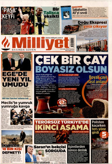 MİLLİYET 22 Aralık 2025 gazete manşeti