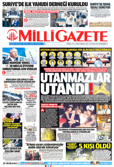MİLLİ GAZETE 22 Aralık 2025 gazete manşeti