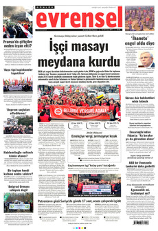 EVRENSEL 22 Aralık 2025 gazete manşeti