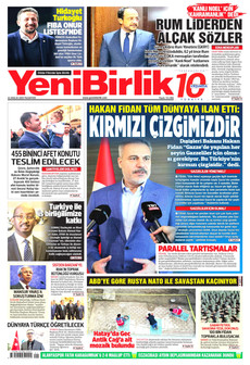 YENİBİRLİK 22 Aralık 2025 gazete manşeti