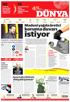 DÜNYA 22 Aralık 2025 gazete manşeti