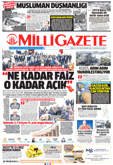 MİLLİ GAZETE 23 Aralık 2025 gazete manşeti