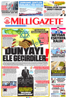 MİLLİ GAZETE 5 Ocak 2026 gazete manşeti