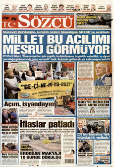 SÖZCÜ 3 Ocak 2026 gazete manşeti