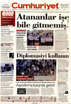 CUMHURİYET 3 Ocak 2026 gazete manşeti