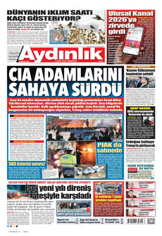 AYDINLIK GAZETESİ 3 Ocak 2026 gazete manşeti