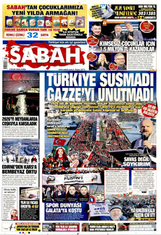 SABAH 2 Ocak 2026 gazete manşeti