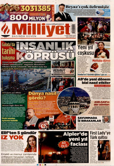 MİLLİYET 2 Ocak 2026 gazete manşeti