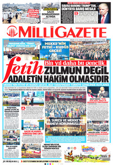 MİLLİ GAZETE 2 Ocak 2026 gazete manşeti
