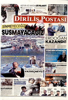 DİRİLİŞ POSTASI 2 Ocak 2026 gazete manşeti