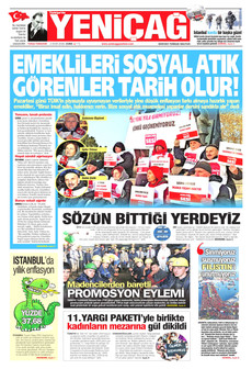YENİÇAĞ 2 Ocak 2026 gazete manşeti