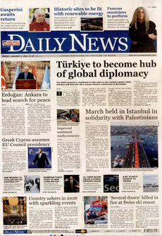 HÜRRİYET DAİLY NEWS 2 Ocak 2026 gazete manşeti