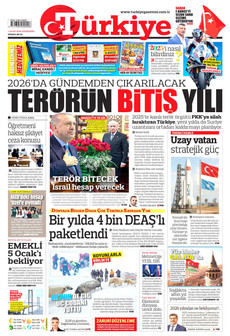 TÜRKİYE GAZETESİ 1 Ocak 2026 gazete manşeti