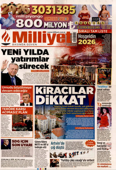 MİLLİYET 1 Ocak 2026 gazete manşeti