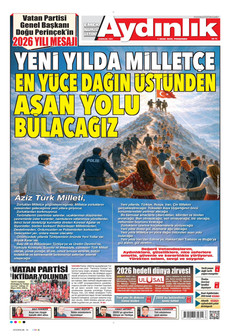 AYDINLIK GAZETESİ 1 Ocak 2026 gazete manşeti