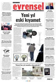 EVRENSEL 1 Ocak 2026 gazete manşeti