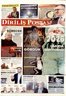 DİRİLİŞ POSTASI 1 Ocak 2026 gazete manşeti