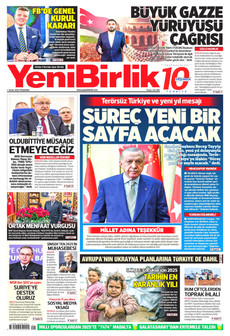 YENİBİRLİK 1 Ocak 2026 gazete manşeti