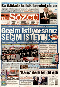 SÖZCÜ 31 Aralık 2025 gazete manşeti