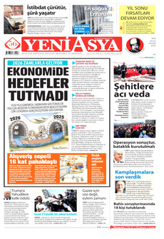 YENİ ASYA 31 Aralık 2025 gazete manşeti