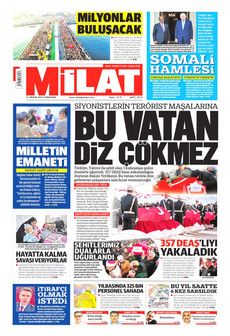 MİLAT 31 Aralık 2025 gazete manşeti