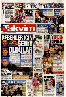 TAKVİM 30 Aralık 2025 gazete manşeti