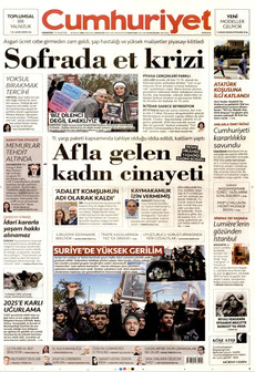 CUMHURİYET 29 Aralık 2025 gazete manşeti