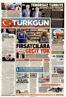 TÜRKGÜN 29 Aralık 2025 gazete manşeti