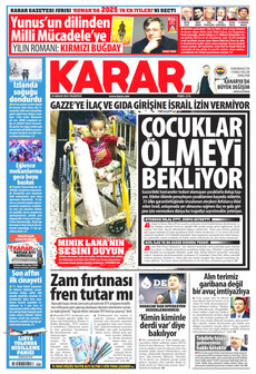 KARAR 29 Aralık 2025 gazete manşeti