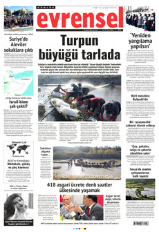 EVRENSEL 29 Aralık 2025 gazete manşeti