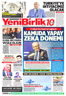 YENİBİRLİK 29 Aralık 2025 gazete manşeti