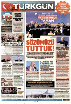 TÜRKGÜN 28 Aralık 2025 gazete manşeti