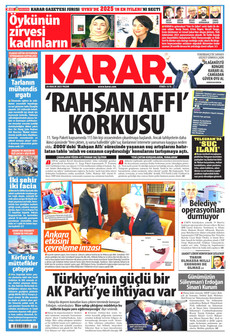 KARAR 28 Aralık 2025 gazete manşeti