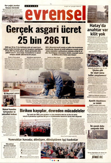 EVRENSEL 28 Aralık 2025 gazete manşeti