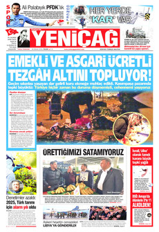 YENİÇAĞ 28 Aralık 2025 gazete manşeti