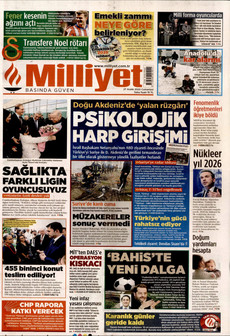 MİLLİYET 27 Aralık 2025 gazete manşeti