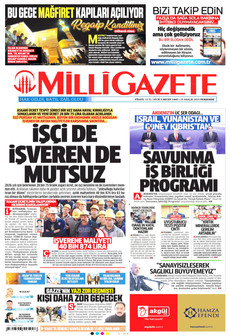 MİLLİ GAZETE 25 Aralık 2025 gazete manşeti
