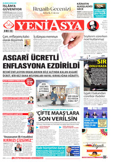 YENİ ASYA 25 Aralık 2025 gazete manşeti