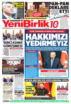 YENİBİRLİK 25 Aralık 2025 gazete manşeti