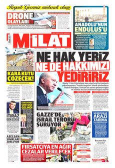 MİLAT 25 Aralık 2025 gazete manşeti
