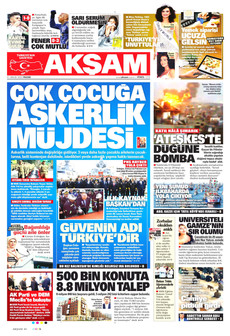 AKŞAM 21 Aralık 2025 gazete manşeti