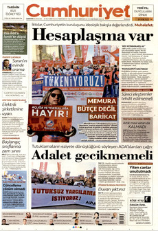 CUMHURİYET 20 Aralık 2025 gazete manşeti