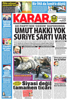 KARAR 20 Aralık 2025 gazete manşeti