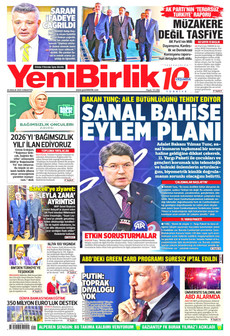 YENİBİRLİK 20 Aralık 2025 gazete manşeti