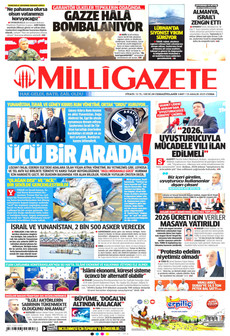 MİLLİ GAZETE 19 Aralık 2025 gazete manşeti
