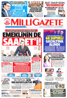 MİLLİ GAZETE 7 Ocak 2026 gazete manşeti