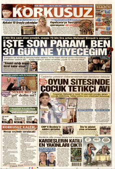 KORKUSUZ 7 Ocak 2026 gazete manşeti