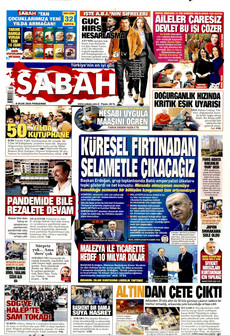 SABAH 8 Ocak 2026 gazete manşeti