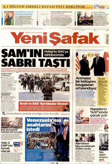 YENİ ŞAFAK 8 Ocak 2026 gazete manşeti